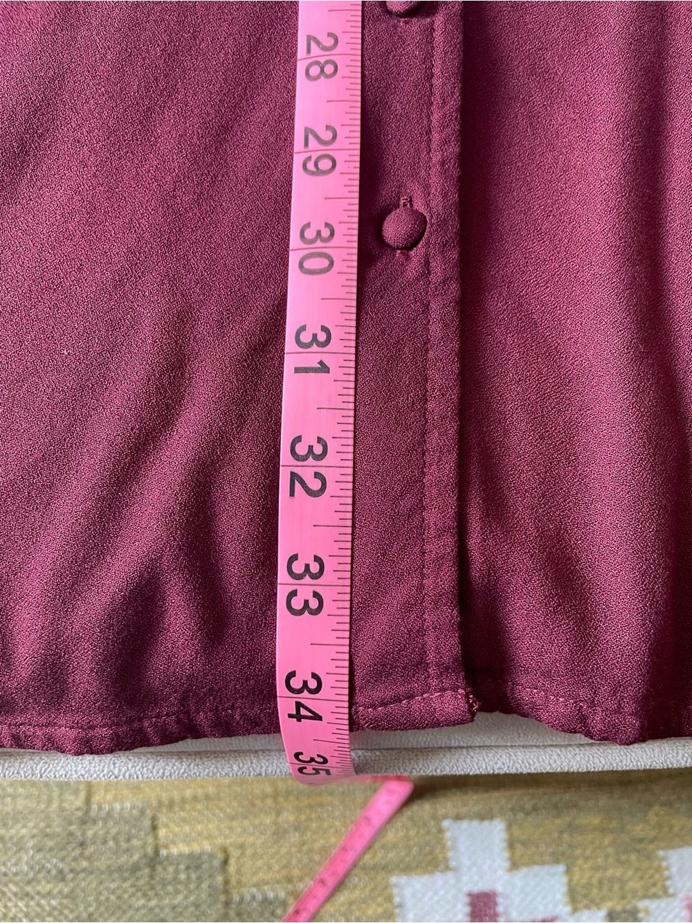 Old Navy Burgundy Button-Front Mini Dress - Picture 7 of 7